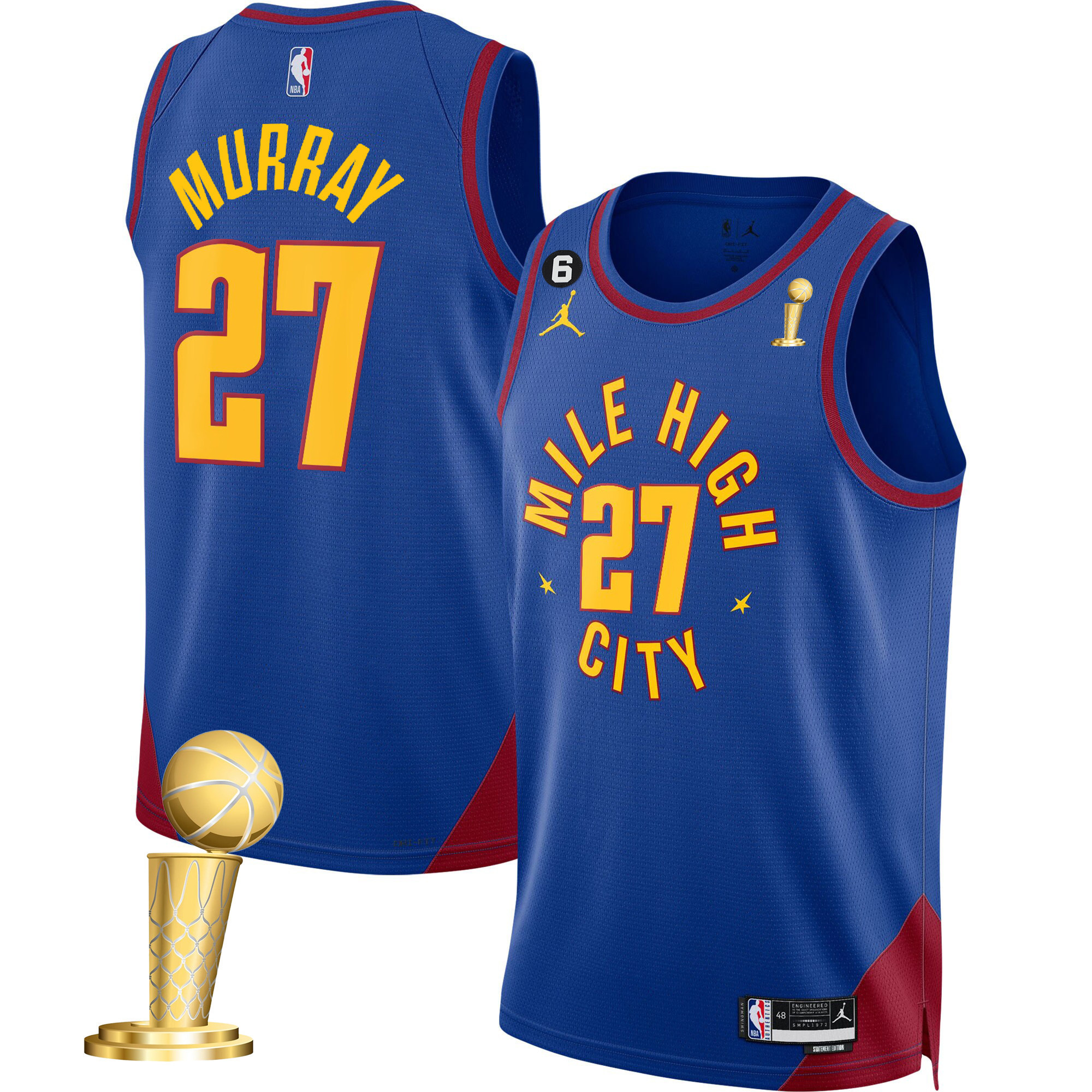 Jamal Murray Men's Denver Nuggets 2023 Champions Collection Statement Jersey - All Stitched
