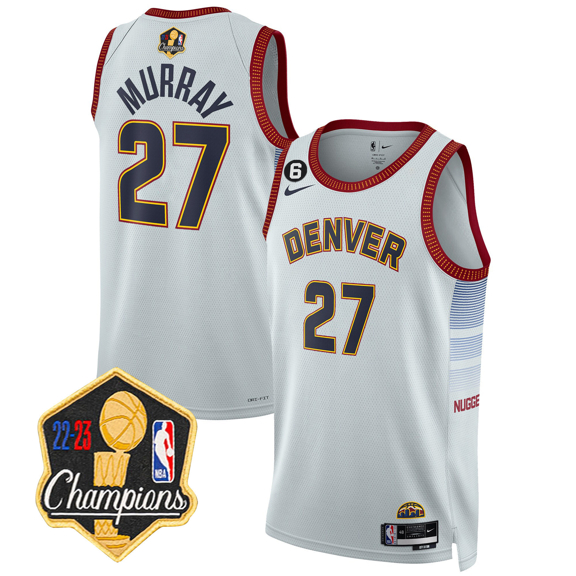 Jamal Murray Men's Denver Nuggets 2023 Champions Limited Patch City Jersey - All Stitched
