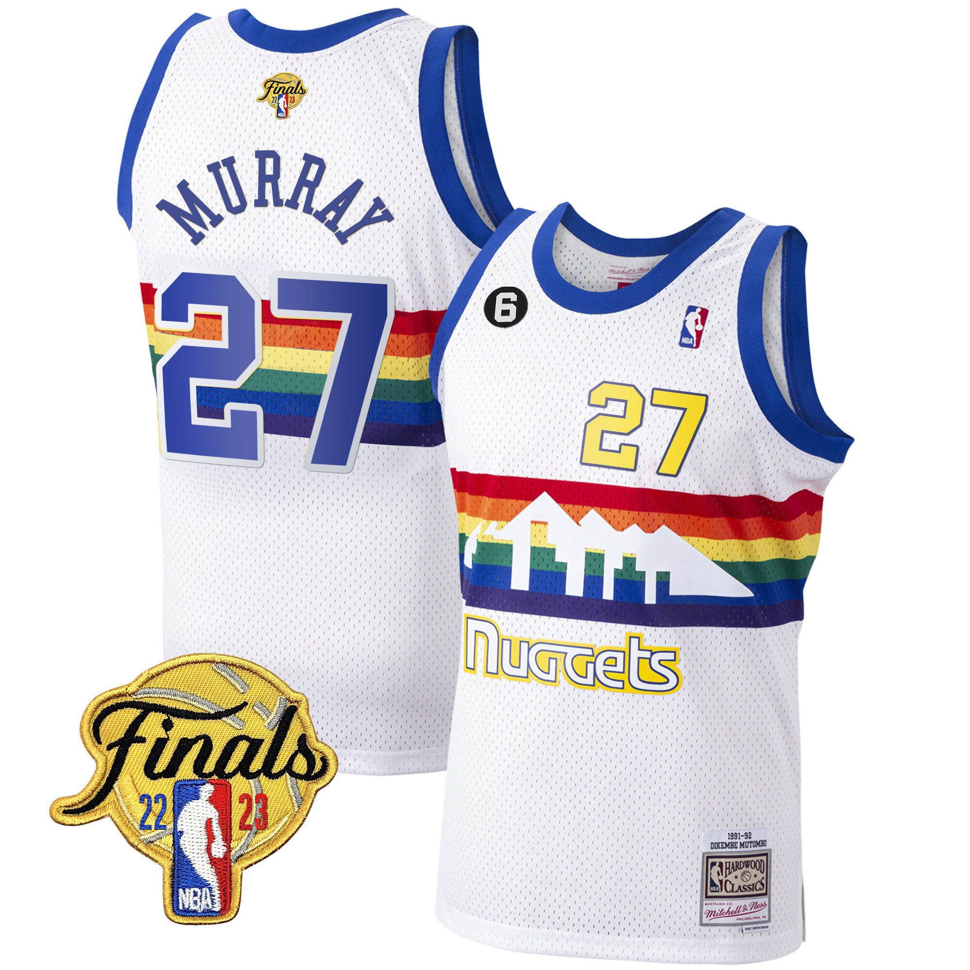 Jamal Murray Men's Denver Nuggets 2023 Finals Classic White Classic Jersey - All Stitched