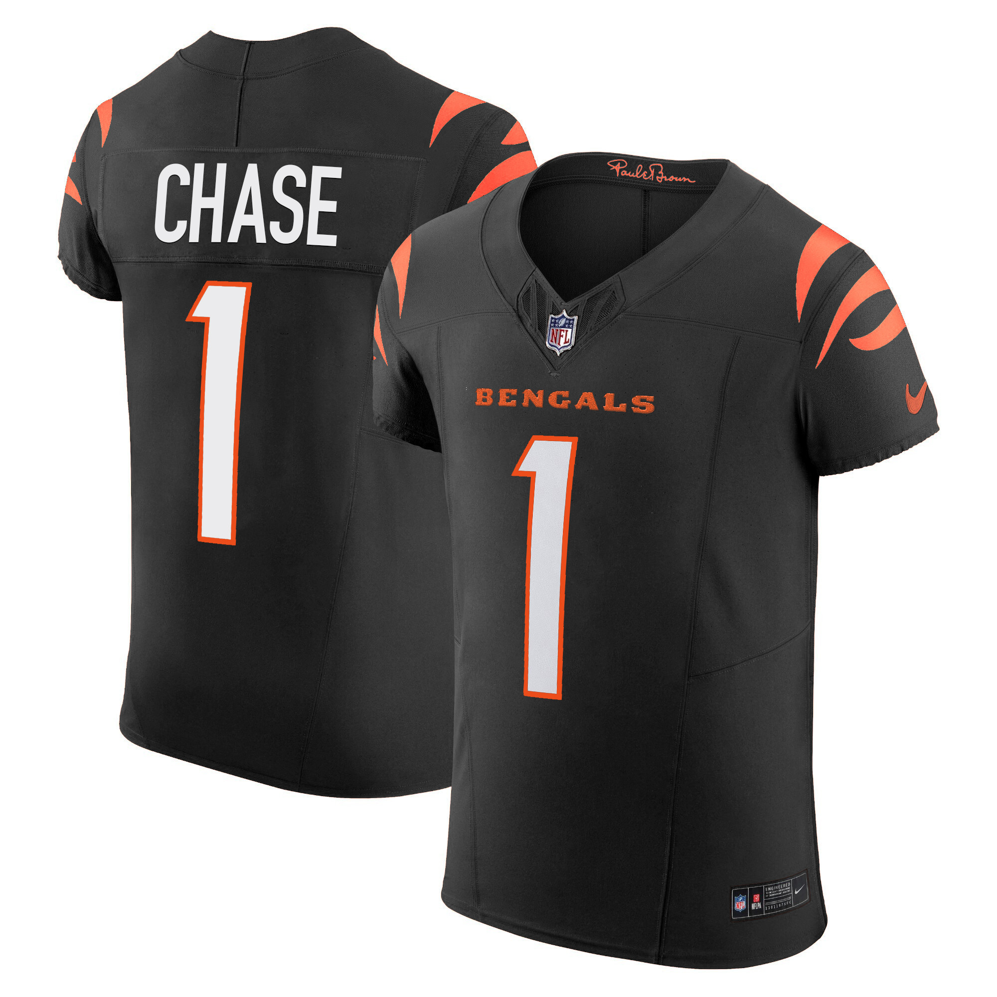 Ja'Marr Chase Men's Cincinnati Bengals Vapor Elite Black Jersey - All Stitched 