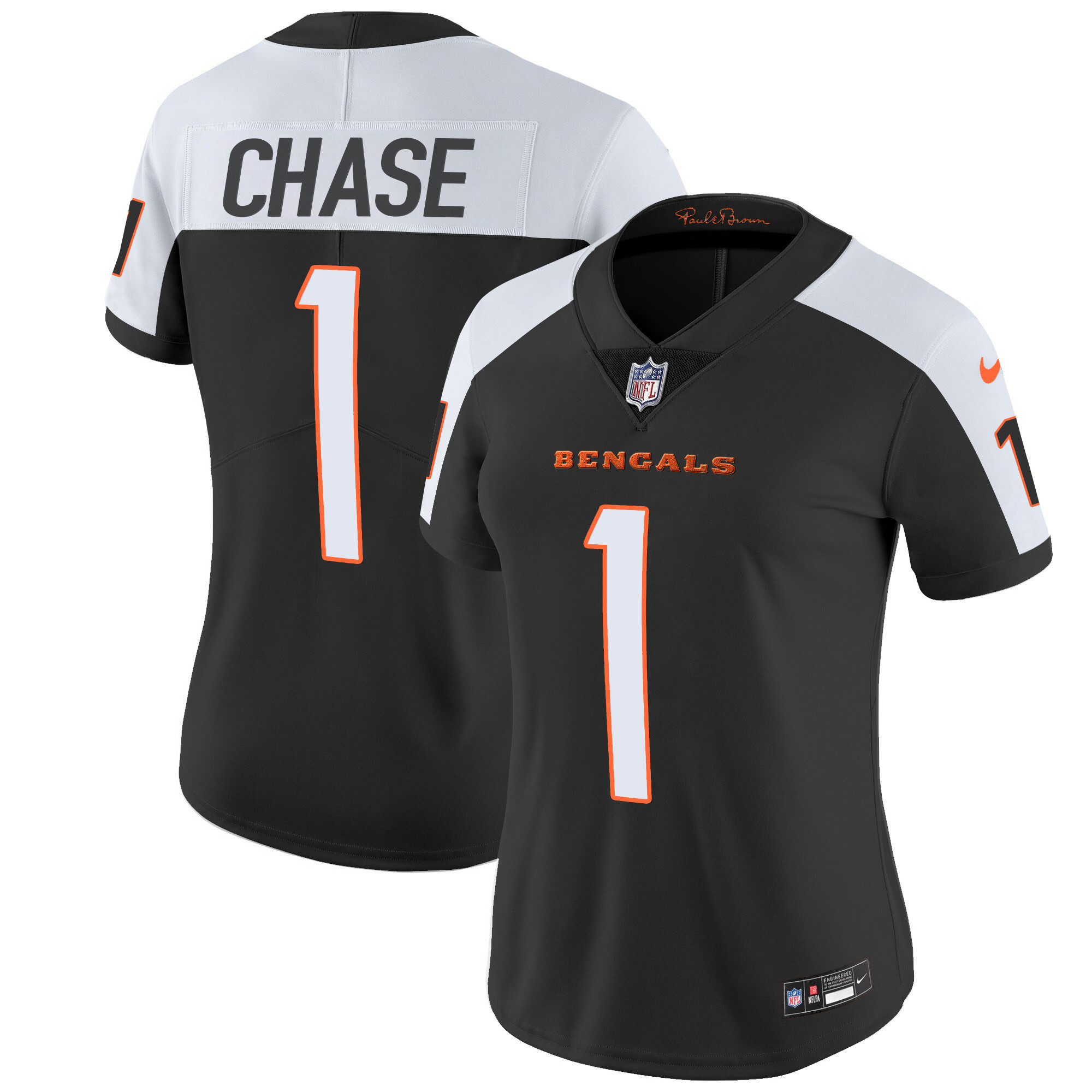 Ja'Marr Chase Women's Cincinnati Bengals Vapor Limited Alternate Jersey - All Stitched 