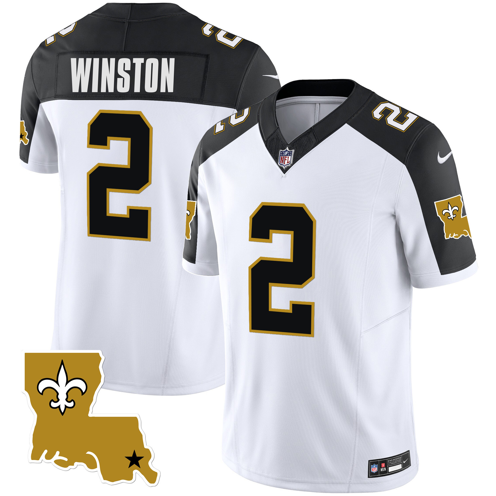 Jameis Winston Men's New Orleans Saints 1987 Legacy Vapor Inverted Jersey - All Stitched 