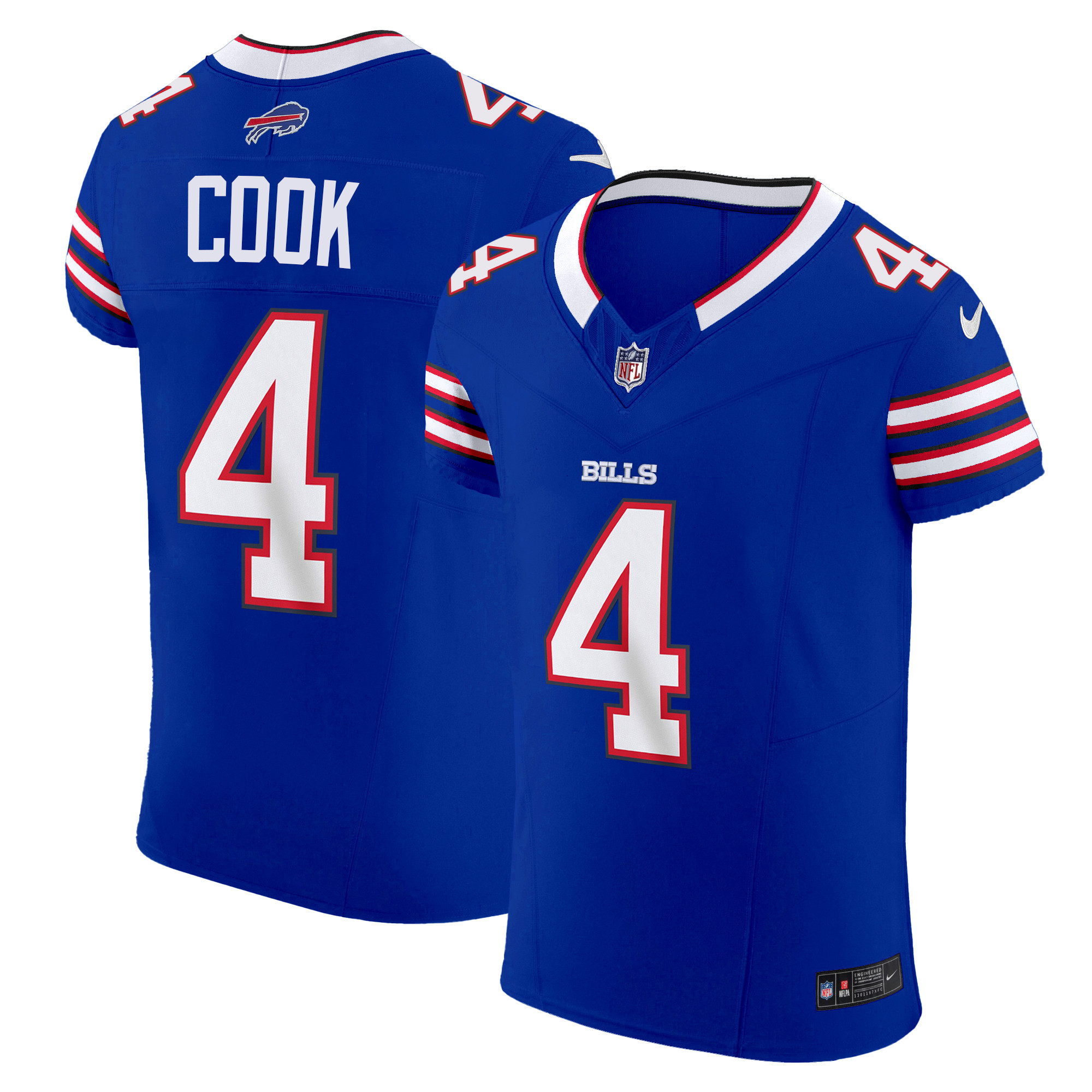 James Cook Men's Buffalo Bills Vapor Elite Royal Jersey - All Stitched 