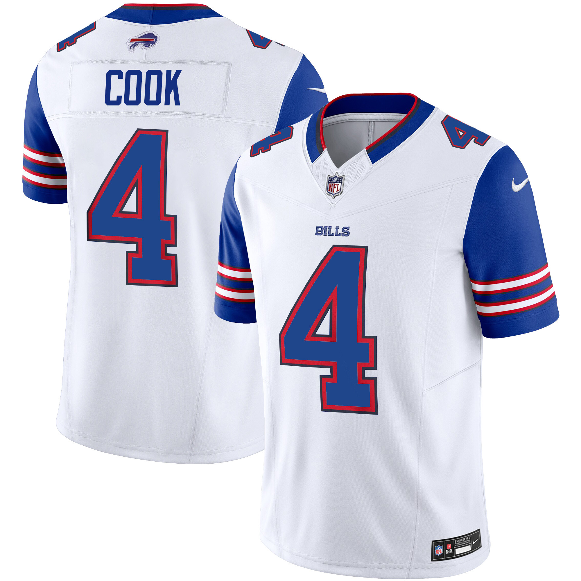 James Cook Men's Buffalo Bills Vapor Limited Royal Sleeves Jersey - All Stitched 