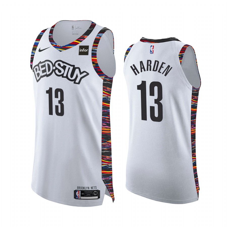 James Harden Brooklyn Nets Biggie City Edition White Jersey