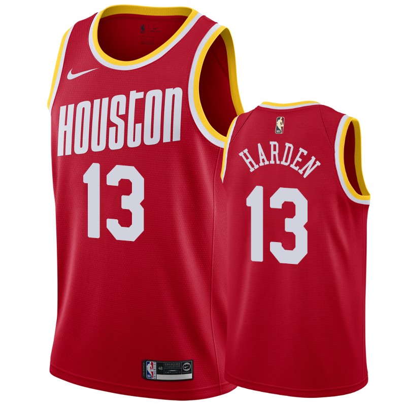 James Harden Houston Rockets #13 2019-20 Hardwood Classics Men's Jersey - Red
