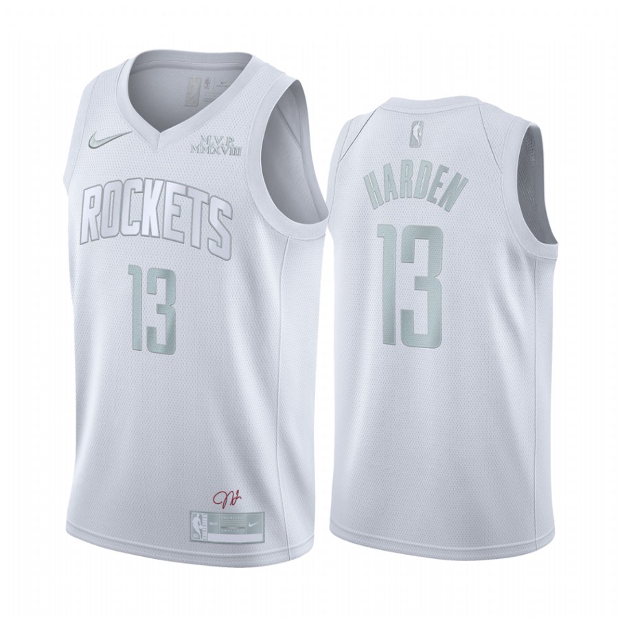 James Harden Houston Rockets White MVP #13 Jersey