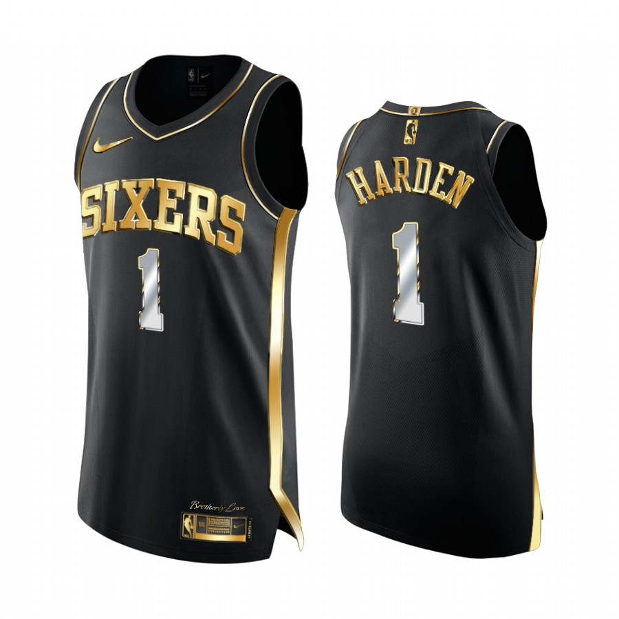 James Harden Philadelphia 76ers 2022 Black Golden Edition Jersey