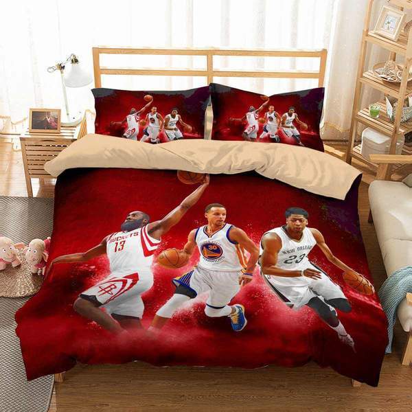 James Harden Stephen Curry Anthony Davis 3D Customized Duvet Cover Bedding Set