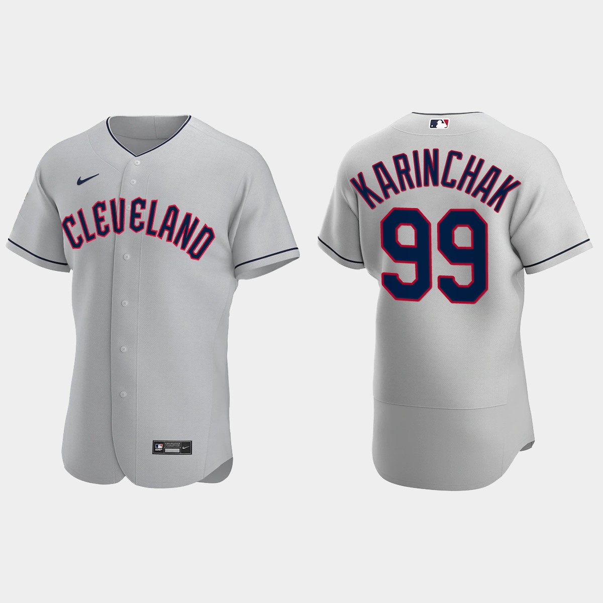 James Karinchak Cleveland Guardians 2022 Road Jersey - Gray