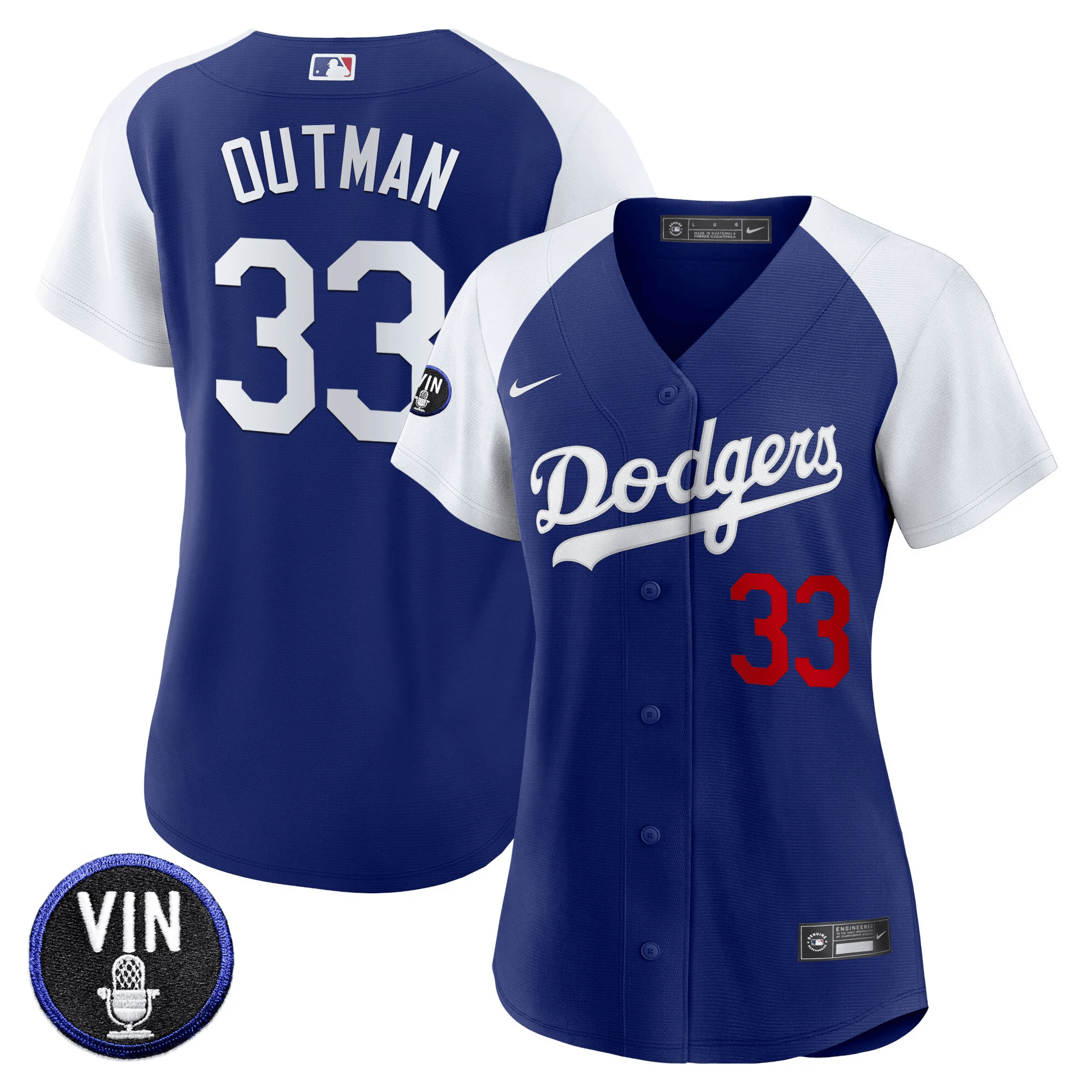 James Outman Women's Los Angeles Dodgers Vin Scully Patch Alternate Royal Jersey - All Stitched