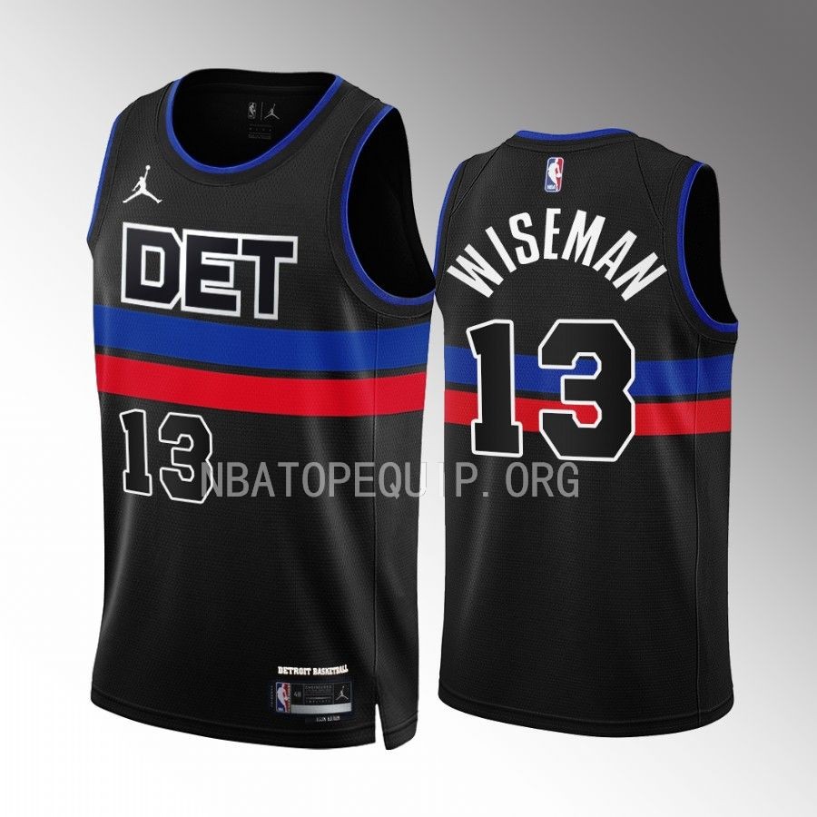 James Wiseman 2022-23 Detroit Pistons Black #13 Statement Edition Jersey Swingman