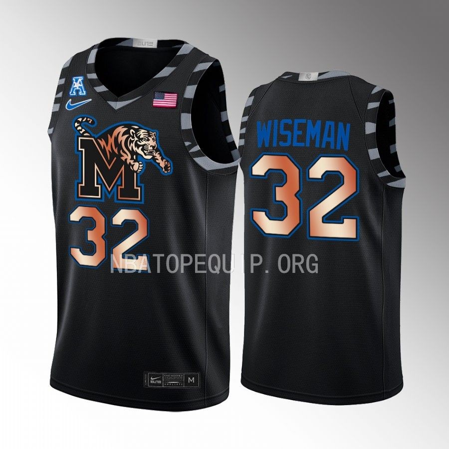 James Wiseman Memphis Tigers Black Jersey Copper College