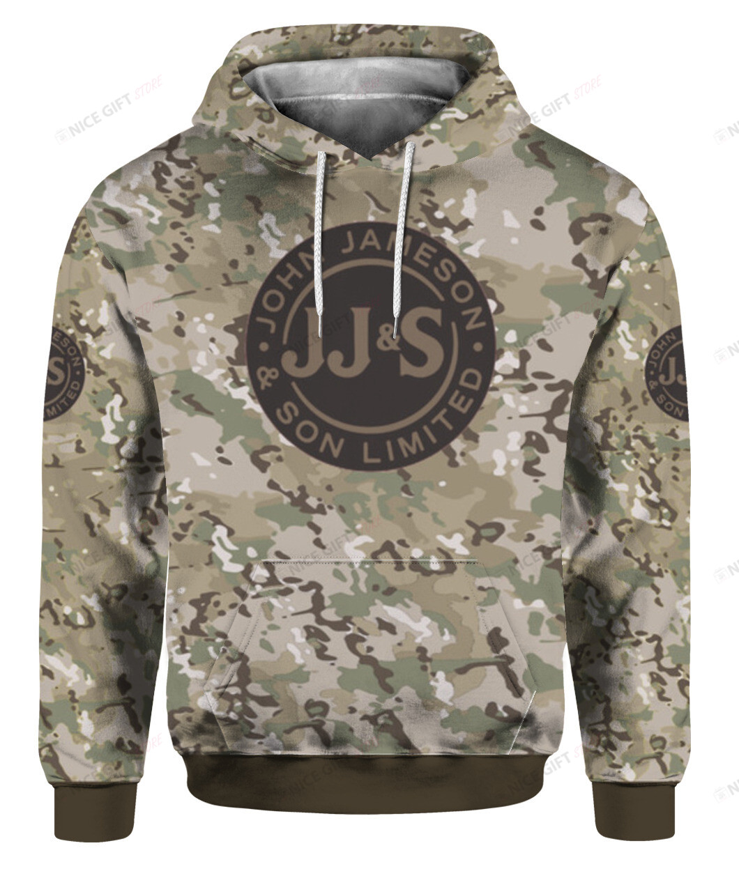 Jameson Irish Whiskey Camouflage 3D Hoodie Gift For Fans