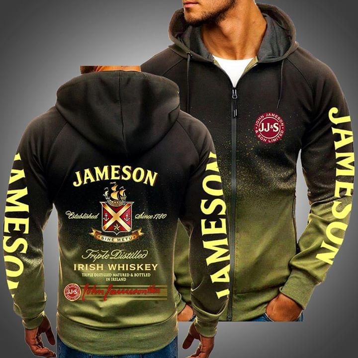 Jameson irish whiskey triple distilled logo for lovers 3D Hoodie