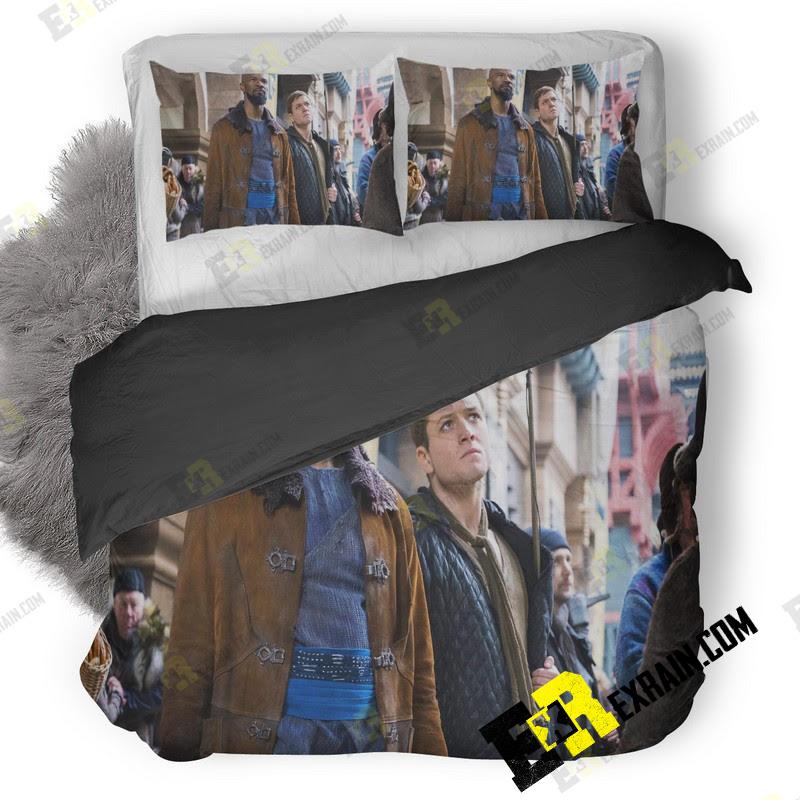 Jamie Foxx As Little John And Taron Egerton In Robin Hood Ew 3D Customized Duvet Cover Bedding Set