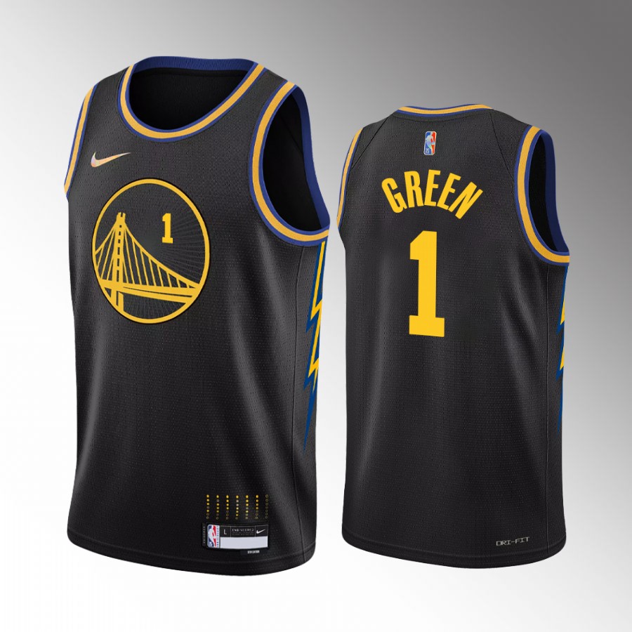 JaMychal Green #1 Golden State Warriors 2022 City Edition Black Jersey
