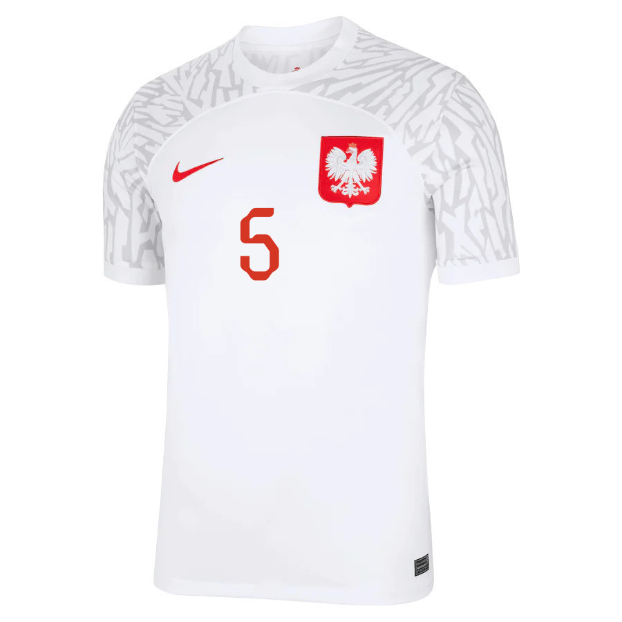 Jan Bednarek 5 Poland National Team Qatar World Cup 2022-23 Home Soccer Jersey,