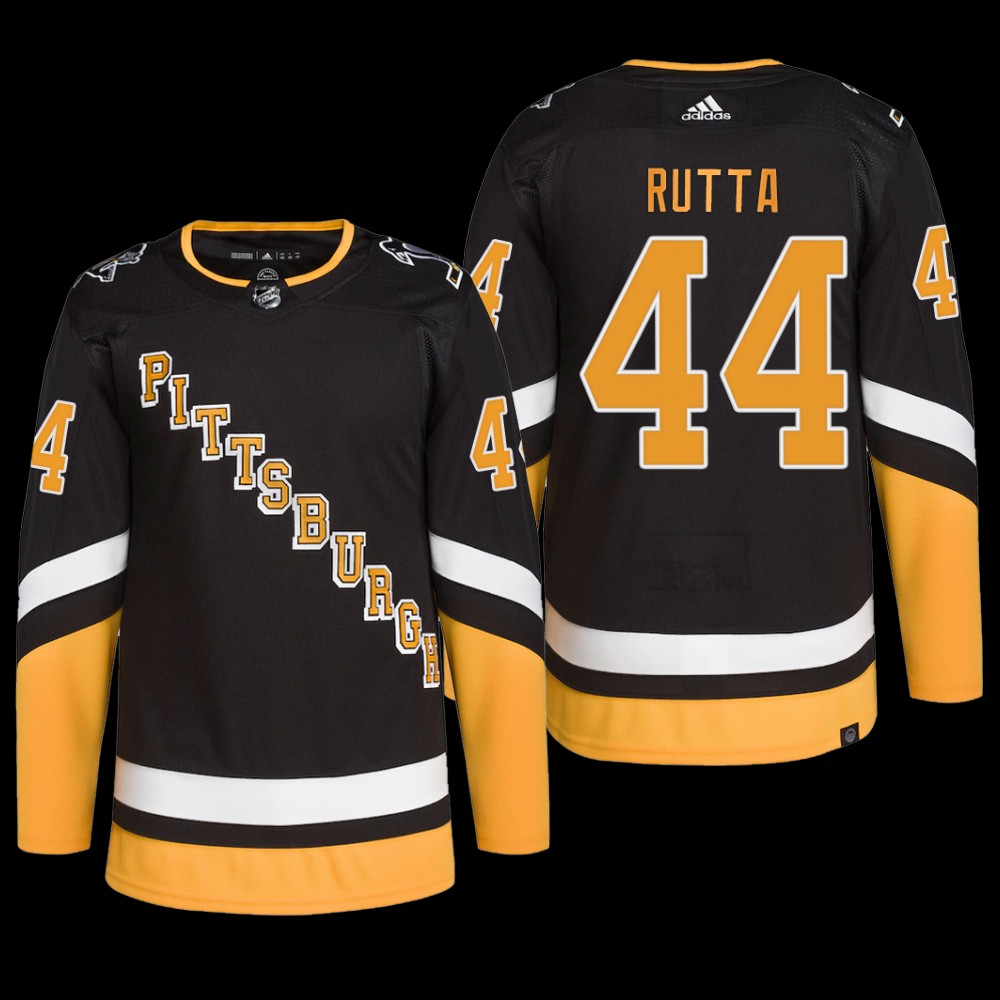 Jan Rutta Pittsburgh Penguins Primegreen Jersey 2022 Black #44 Alternate Uniform