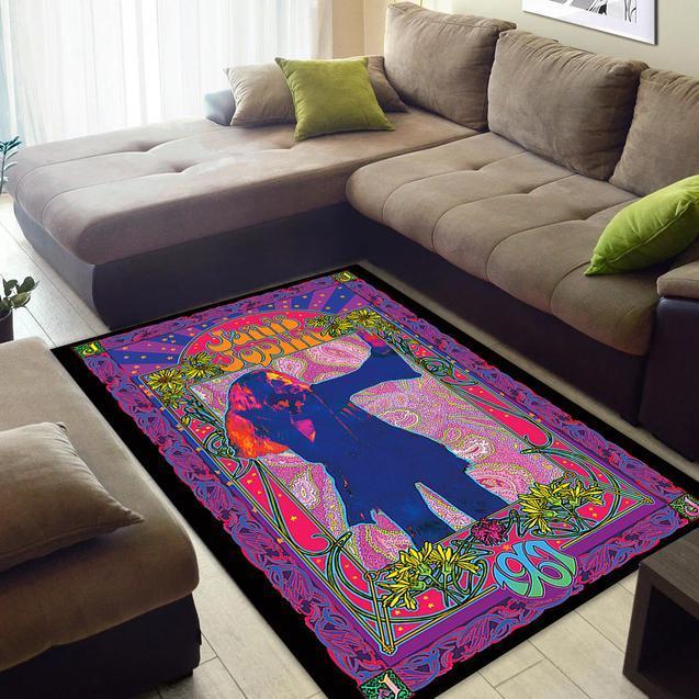 Janis Joplin Psychedelic Area Rectangle Rug