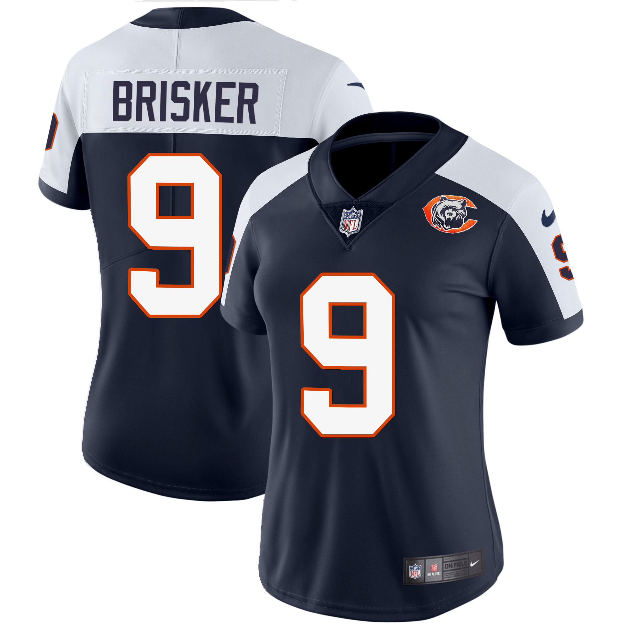 Jaquan Brisker Women's Chicago Bears Throwback Vapor Alternate Jersey - All Stitched 