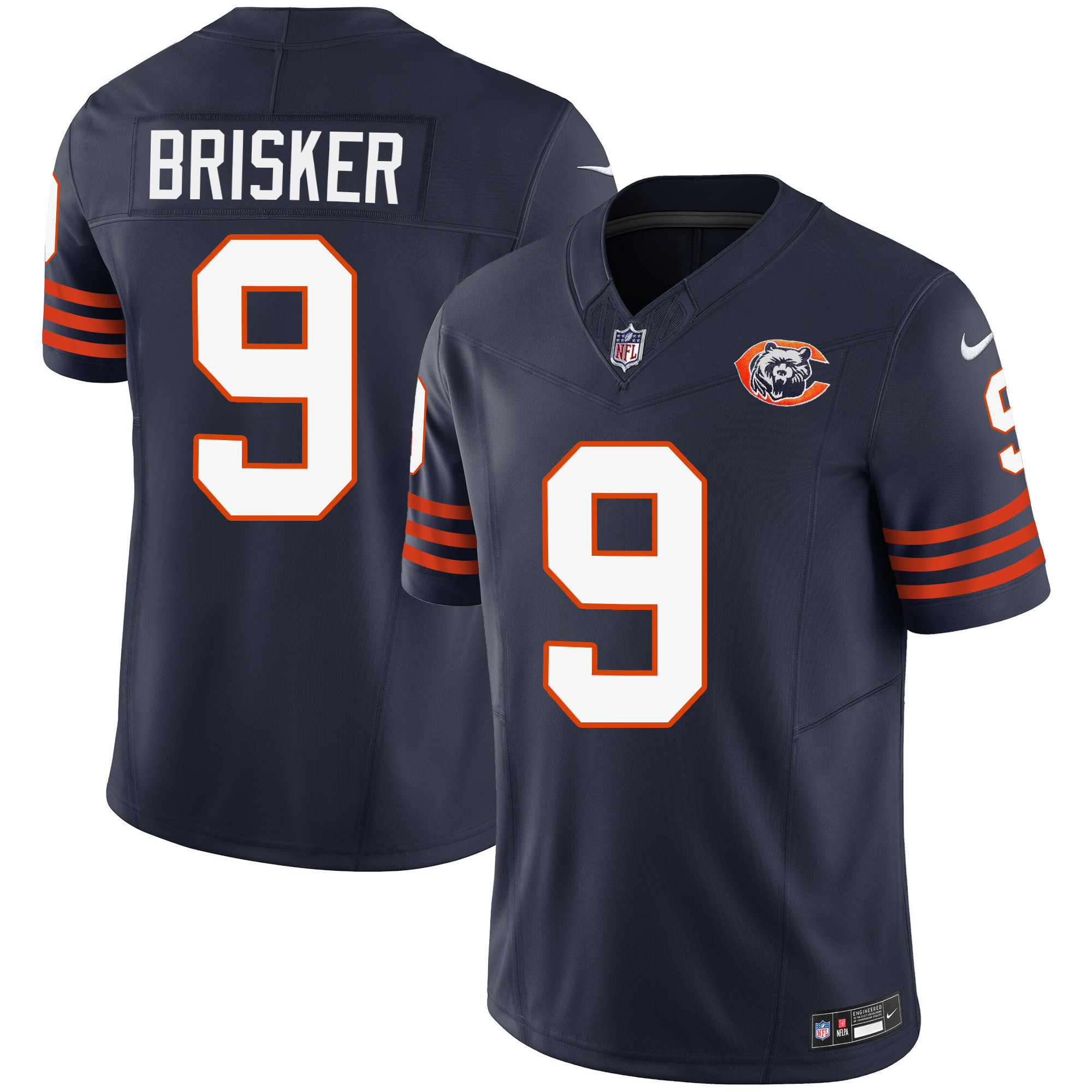 Jaquan Brisker Youth's Chicago Bears Throwback Vapor Navy Jersey - All Stitched 