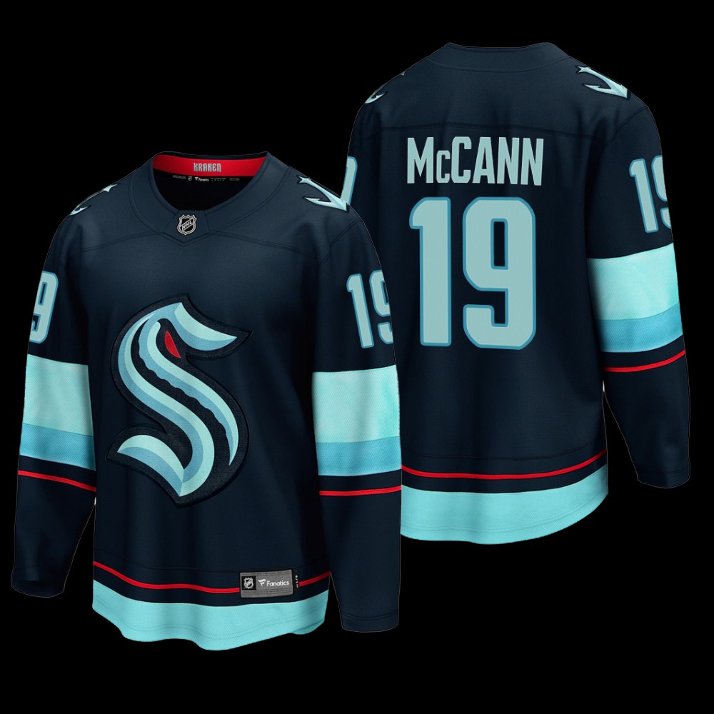 Jared McCann #19 Seattle Kraken Home 2022 Navy Breakaway Player Jersey