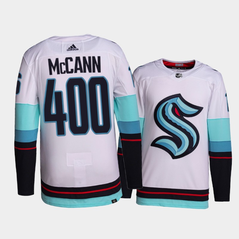 Jared McCann Seattle Kraken 400th Career Game Jersey White #16 Special Edition Uniform