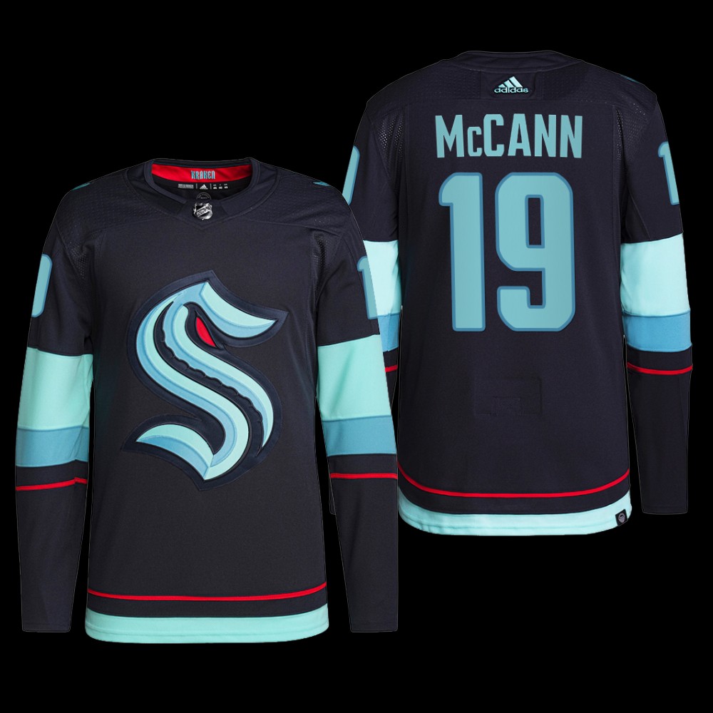 Jared McCann Seattle Kraken Primegreen Jersey 2022 Navy #19 Home Uniform