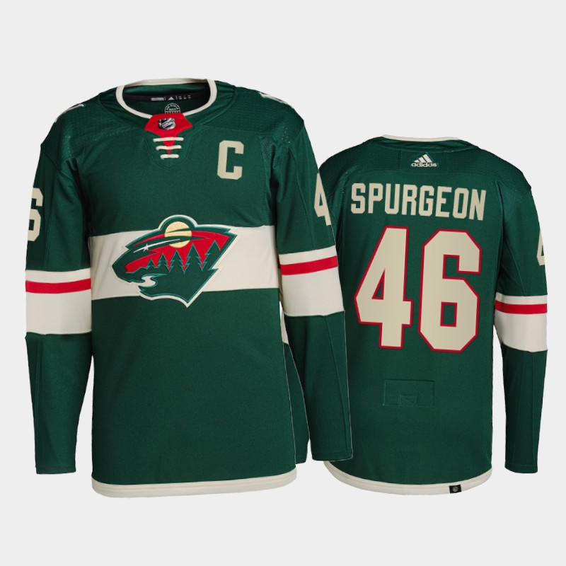 Jared Spurgeon Minnesota Wild Primegreen Pro Jersey 2021-22 Green #46 Home Uniform