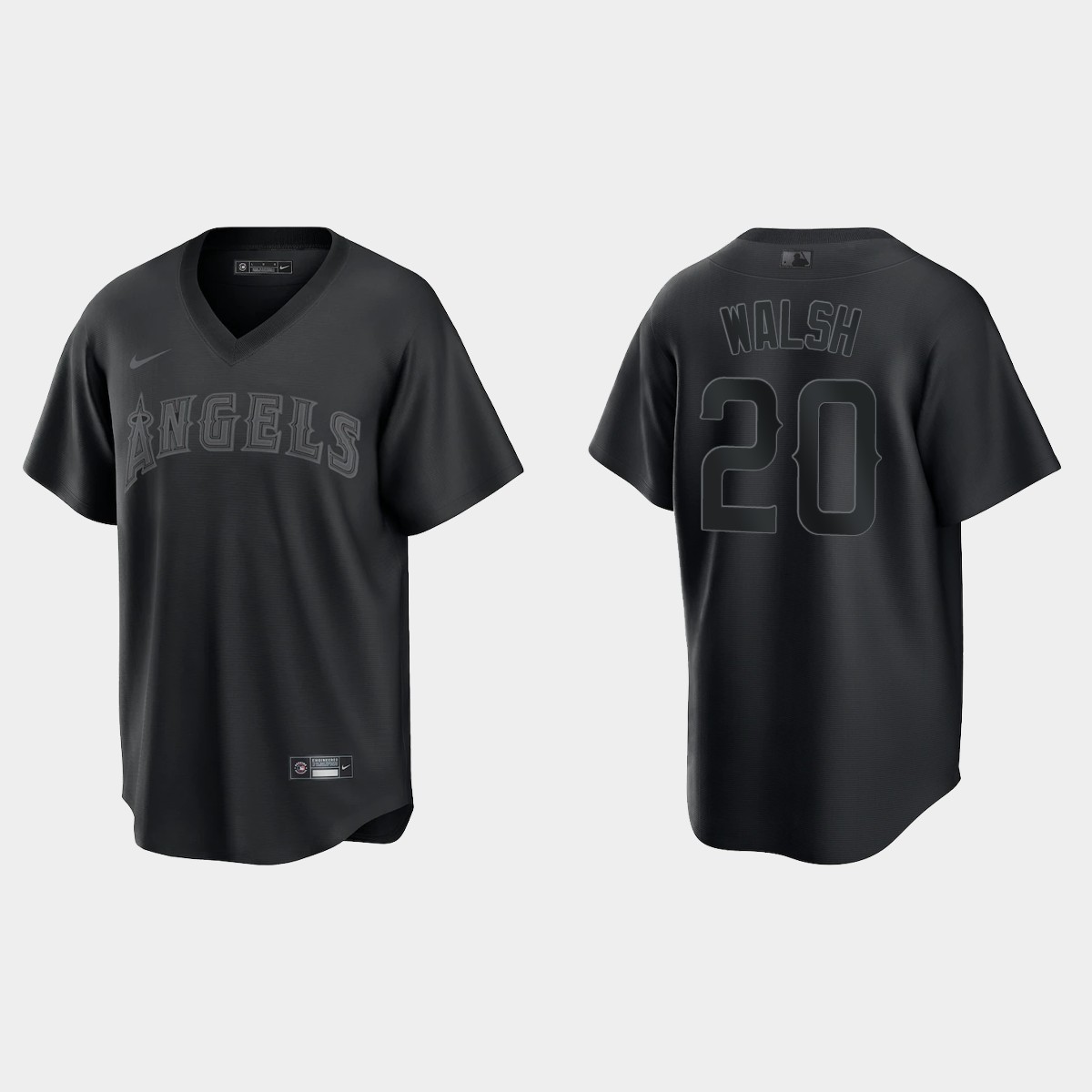 Jared Walsh Los Angeles Angels Pitch Black Fashion Jersey - Black