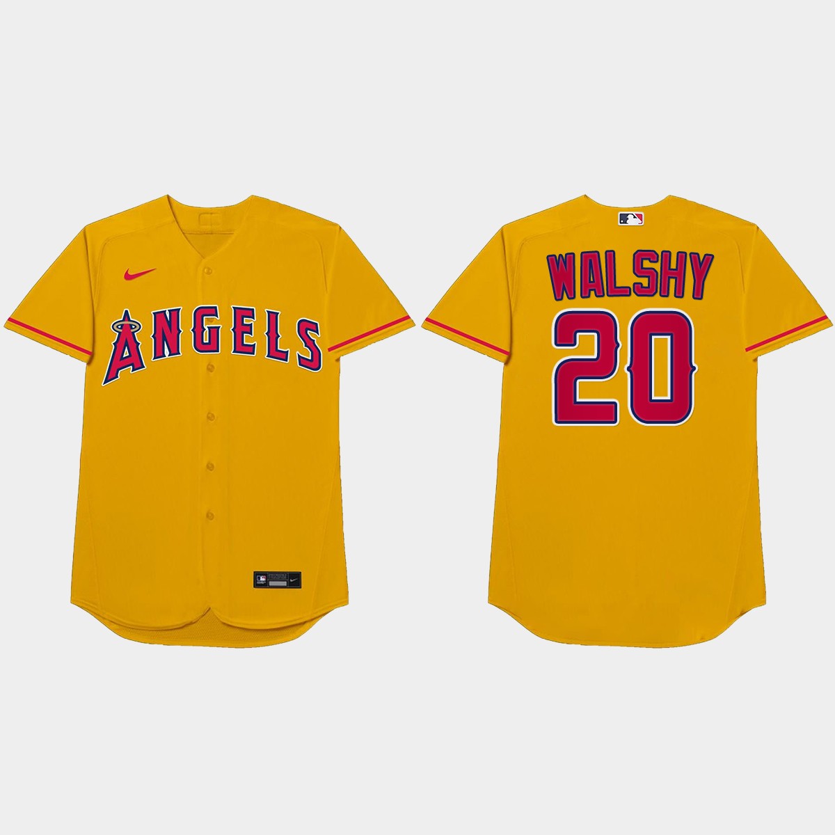 Jared Walsh Nickname Angels 2021 Players' Weekend Walshy Jersey - Gold
