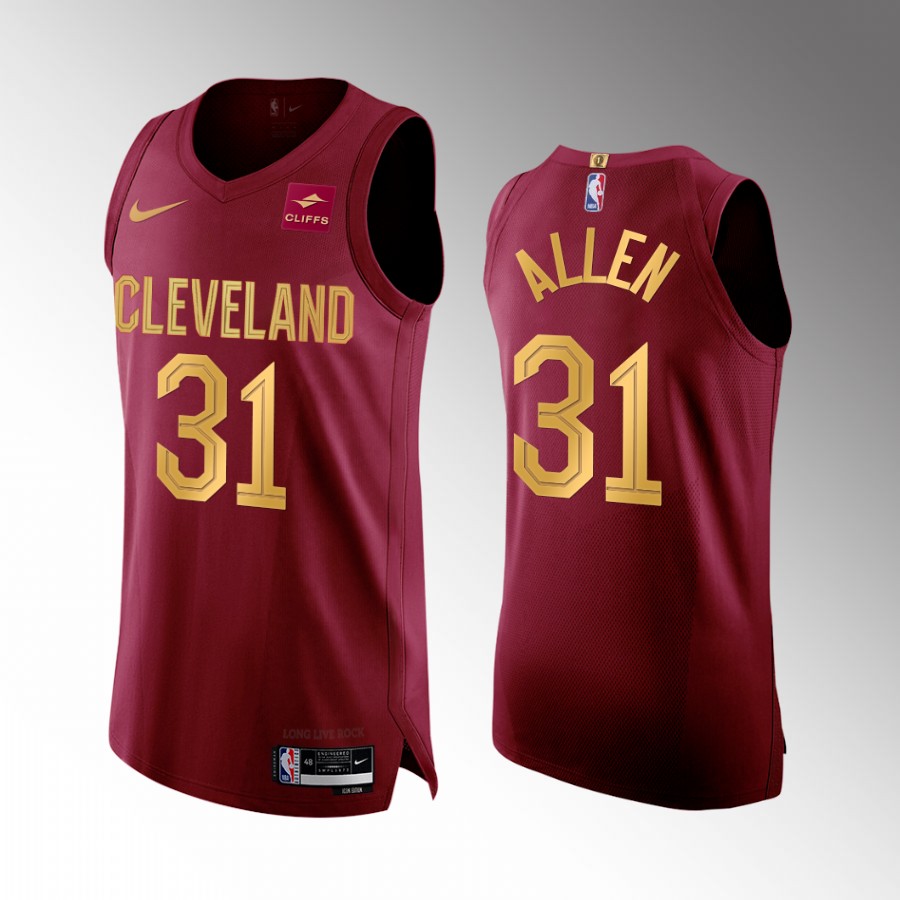 Jarrett Allen 2022-23 Cavaliers #31 Icon Edition Jersey Wine