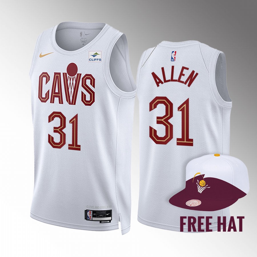 Jarrett Allen 2022-23 Cleveland Cavaliers White #31 Association Edition Jersey Swingman