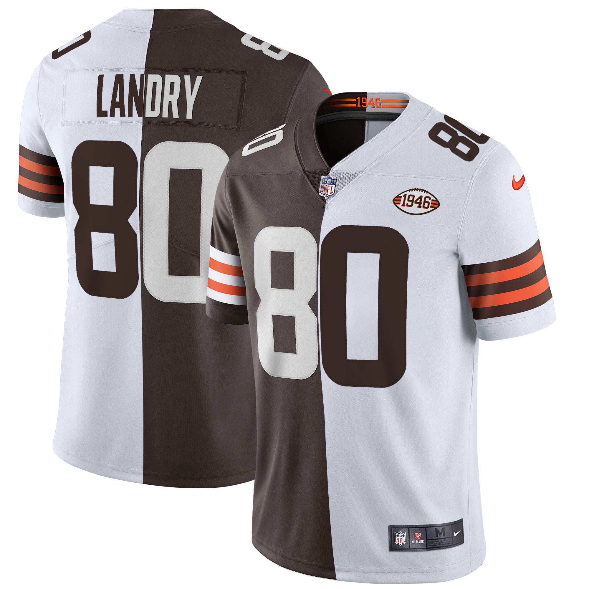 Jarvis Landry Men's Cleveland Browns Gold & Split Vapor Limited Jersey - All Stitched