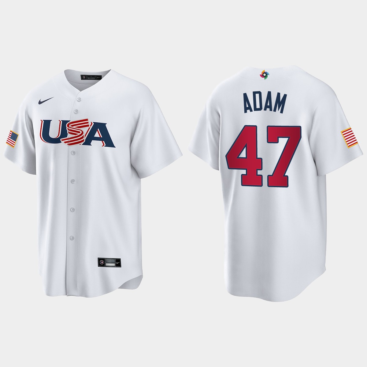 Jason Adam Tampa Bay Rays 2023 World Classic USA Jersey - White