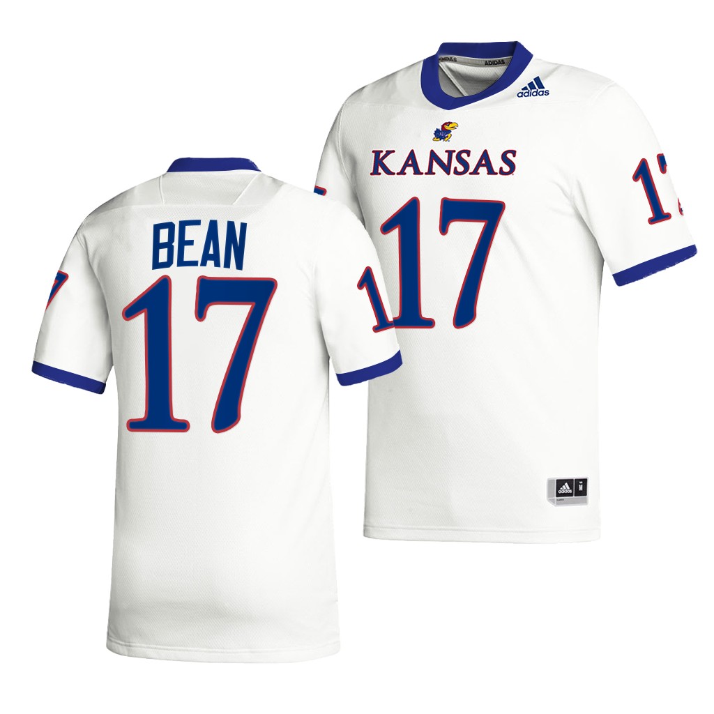Jason Bean Kansas Jayhawks 2022 Premier Jersey Men's White #17 Uniform