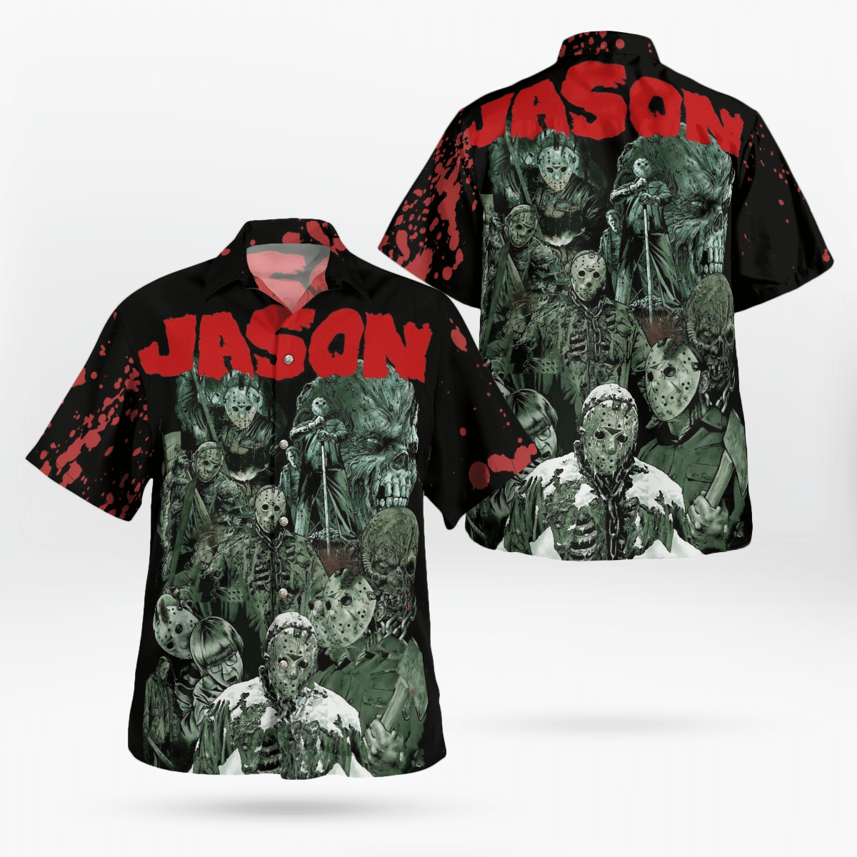 Jason Horror Characters Halloween Movie Hawaiian Shirt