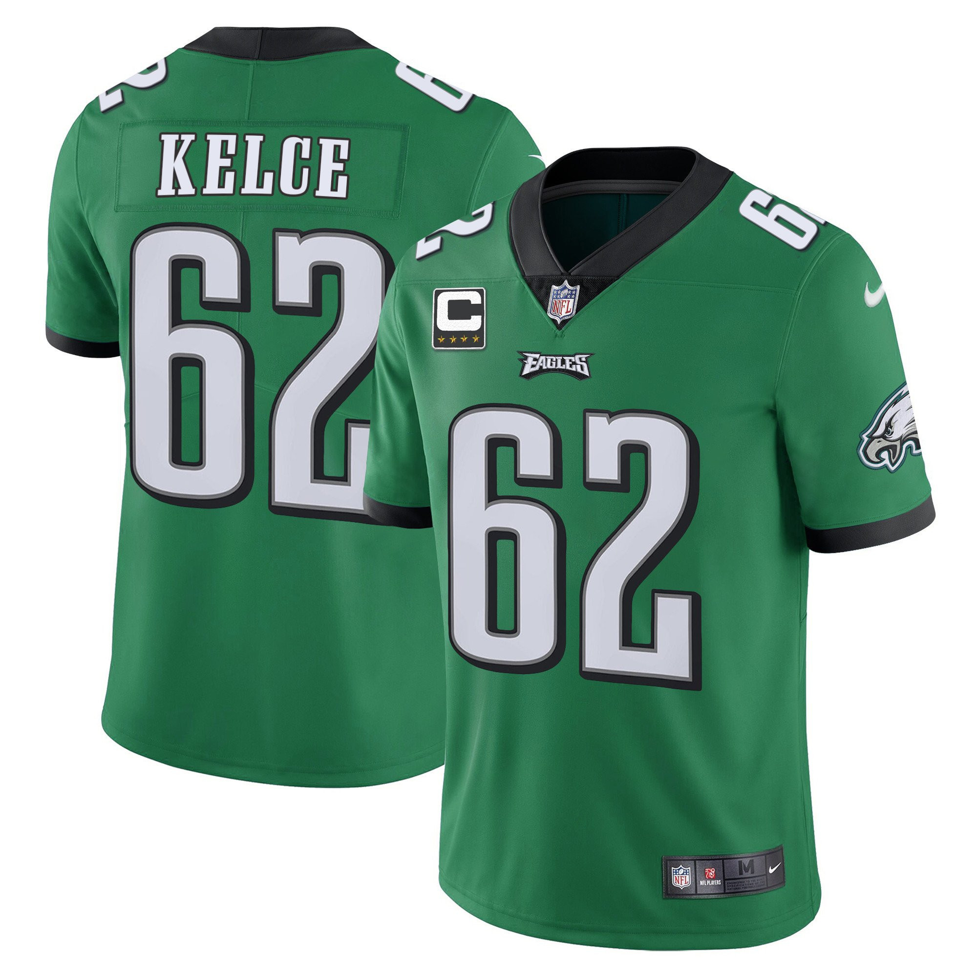 Jason Kelce Men's Philadelphia Eagles Kelly Green Limited Jersey - All Stitched