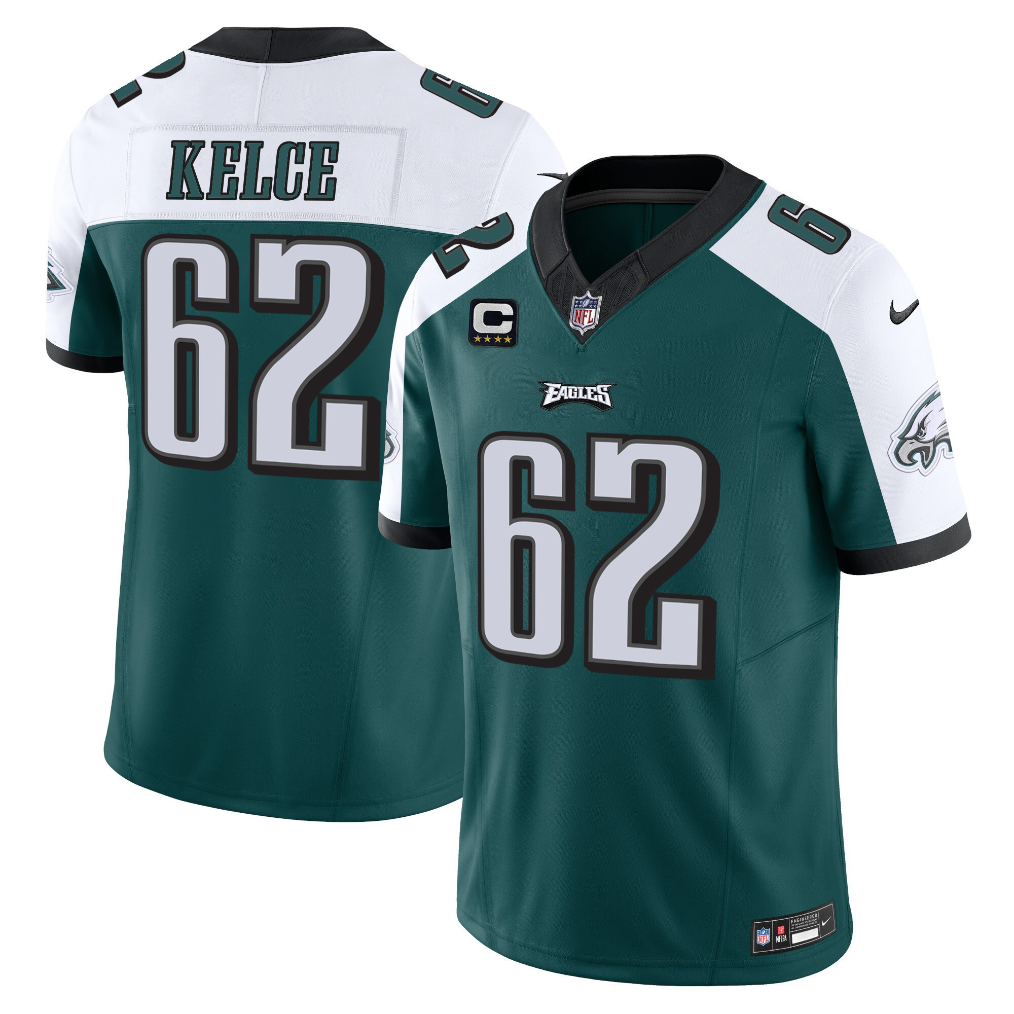 Jason Kelce Men's Philadelphia Eagles Vapor Limited V2 Alternate Jersey - All Stitched