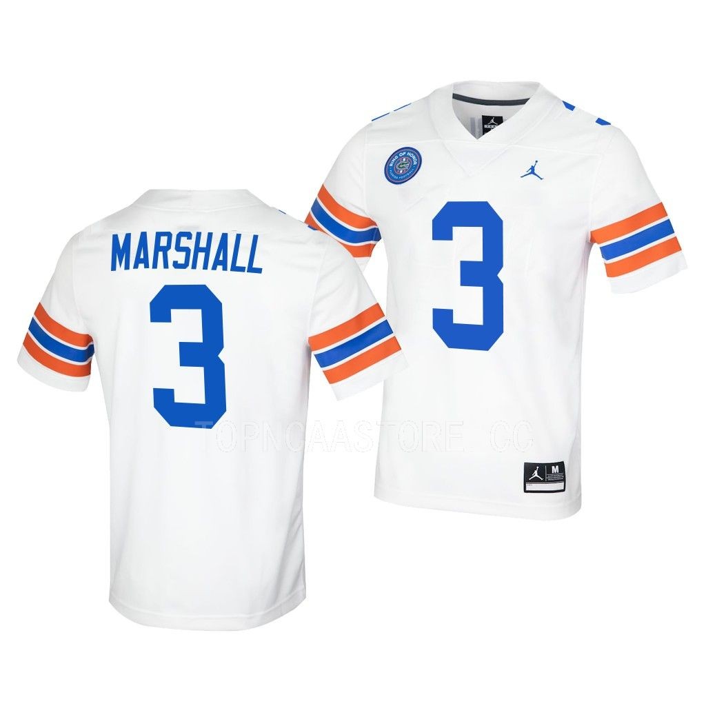 Jason Marshall Florida Gators Ring Of Honor Untouchable Jersey Men's White #3 Uniform