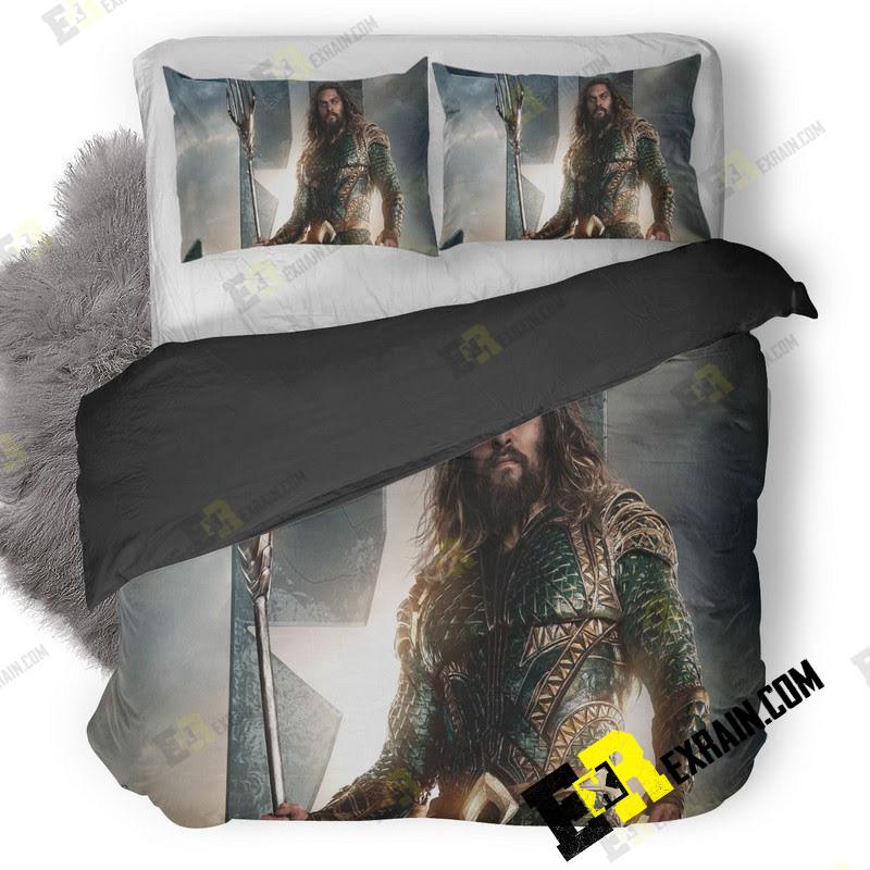 Jason Momoa As Aquaman In Justice League On 3D Customized Duvet Cover Bedding Set