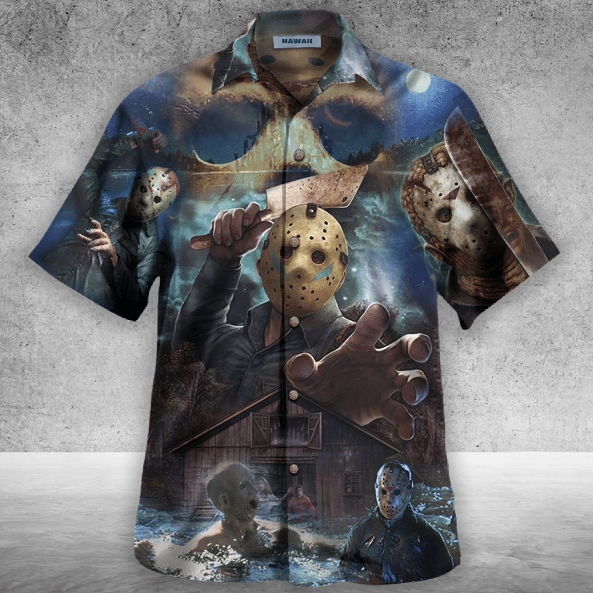 Jason Voorhees with Knife No Lives Matter Hawaiian Shirt