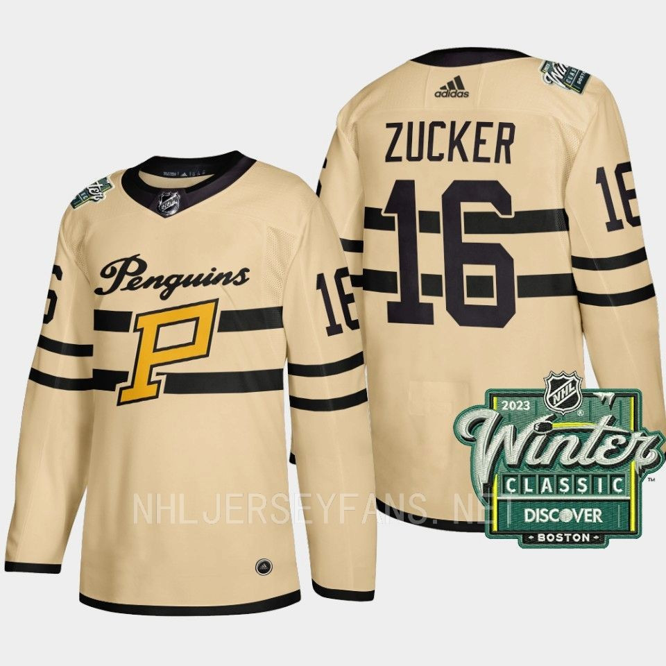 Jason Zucker 16 Pittsburgh Penguins 2023 Winter Classic Cream Stitched Jersey