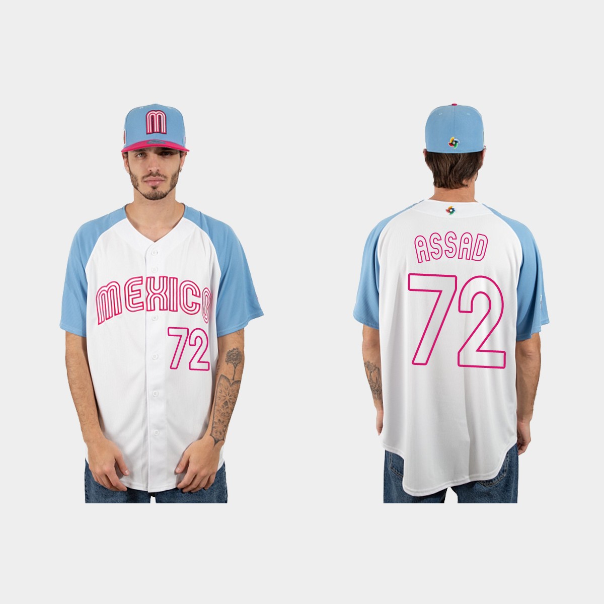 Javier Assad Mexico 2023 World Classic Jersey - White Blue