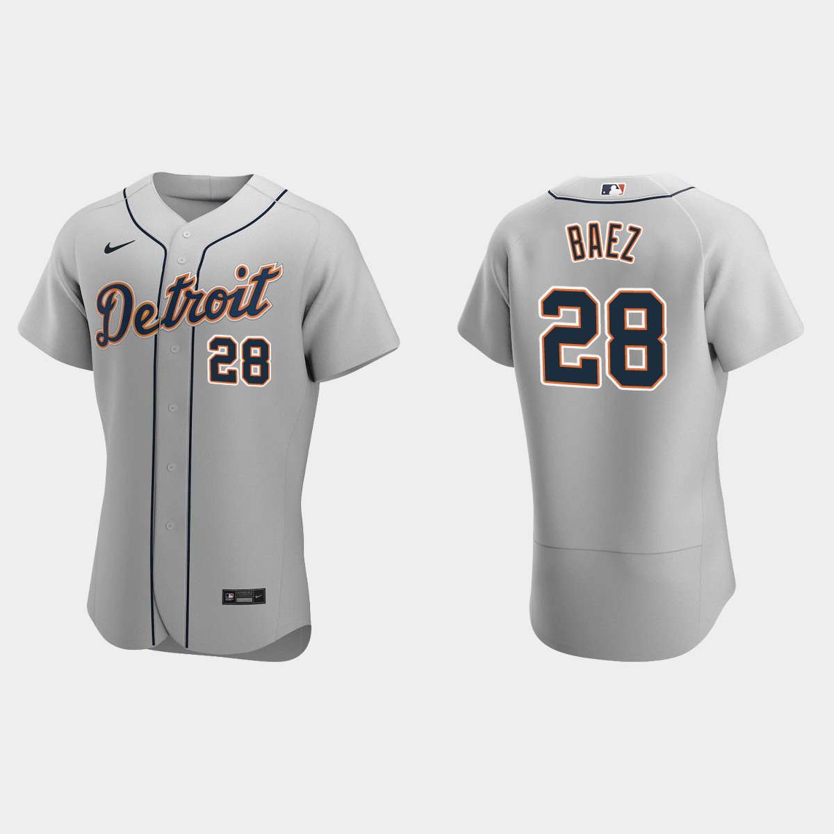 Javier Baez Detroit Tigers Road Jersey - Gray