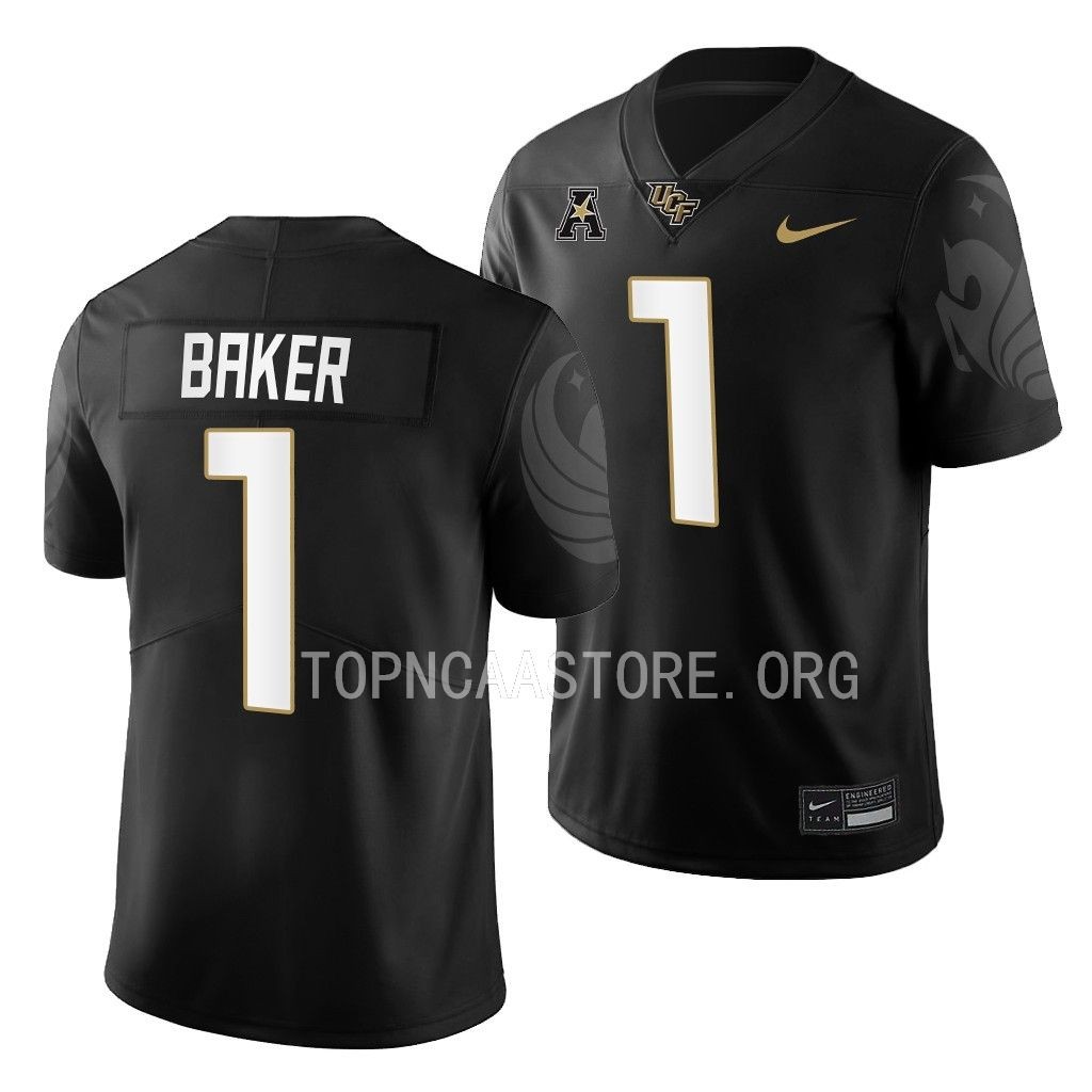Javon Baker UCF Knights #1 Black Jersey 2022 College Men's Game Uniform