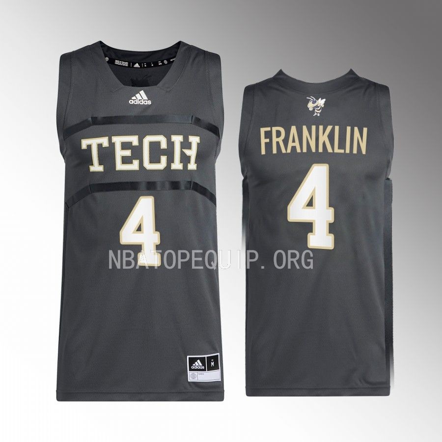 Javon Franklin Georgia Tech Yellow Jackets Grey Jersey 2022-23 Swingman