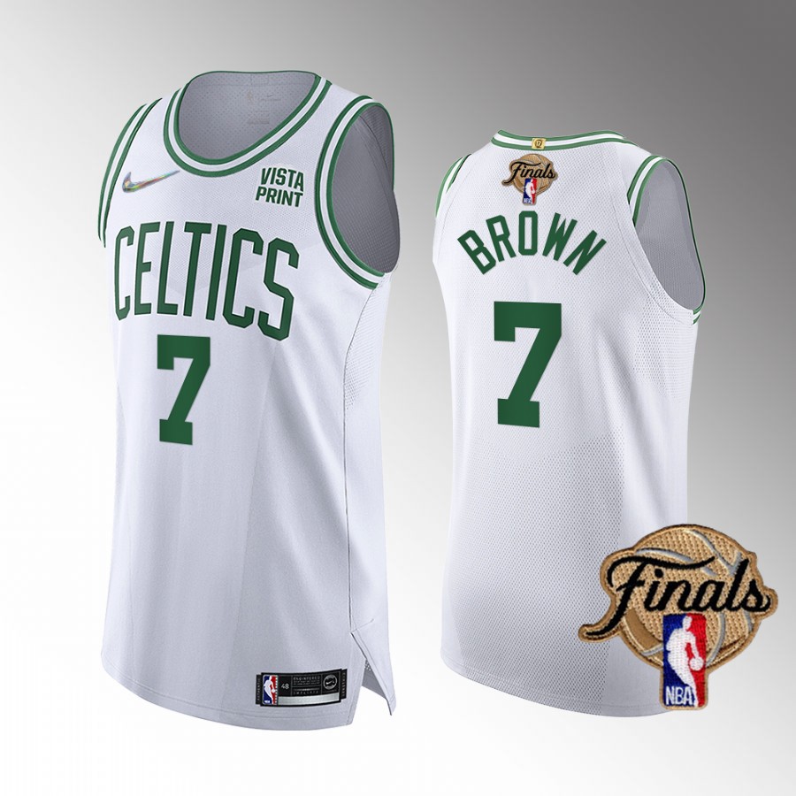 Jaylen Brown Celtics #7 2022 Western Conference Champs Jersey White