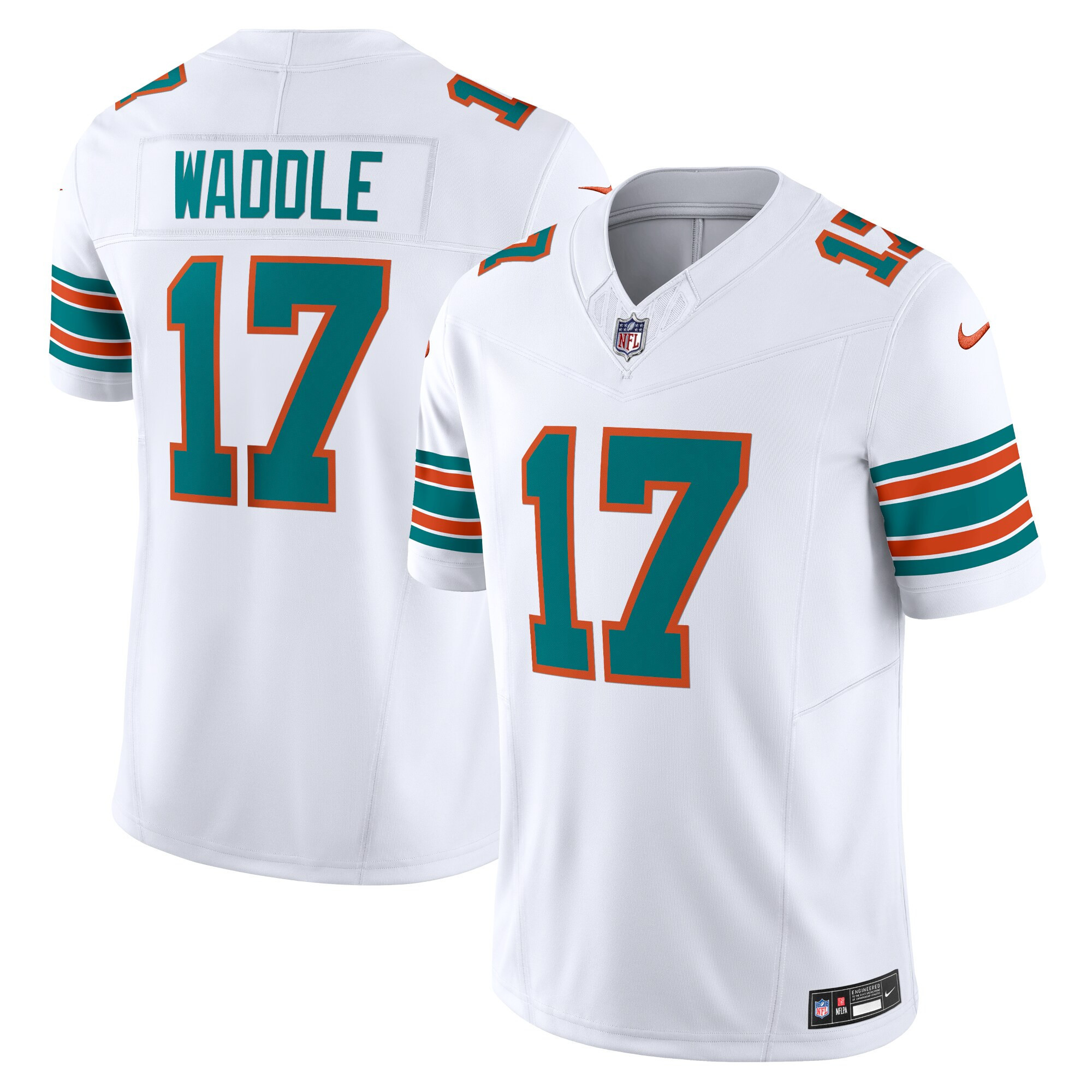 Jaylen Waddle Men's Miami Dolphins Vapor Limited Alternate White Jersey - All Stitched 